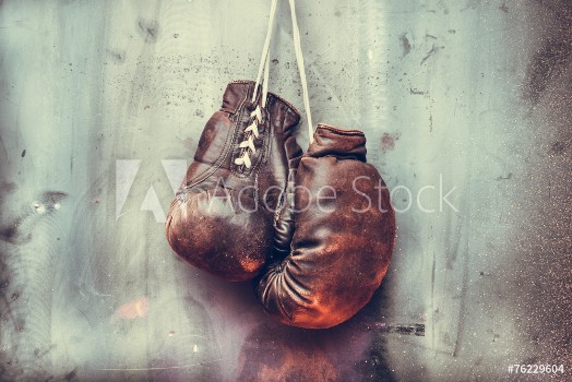 Picture of old boxing gloves
